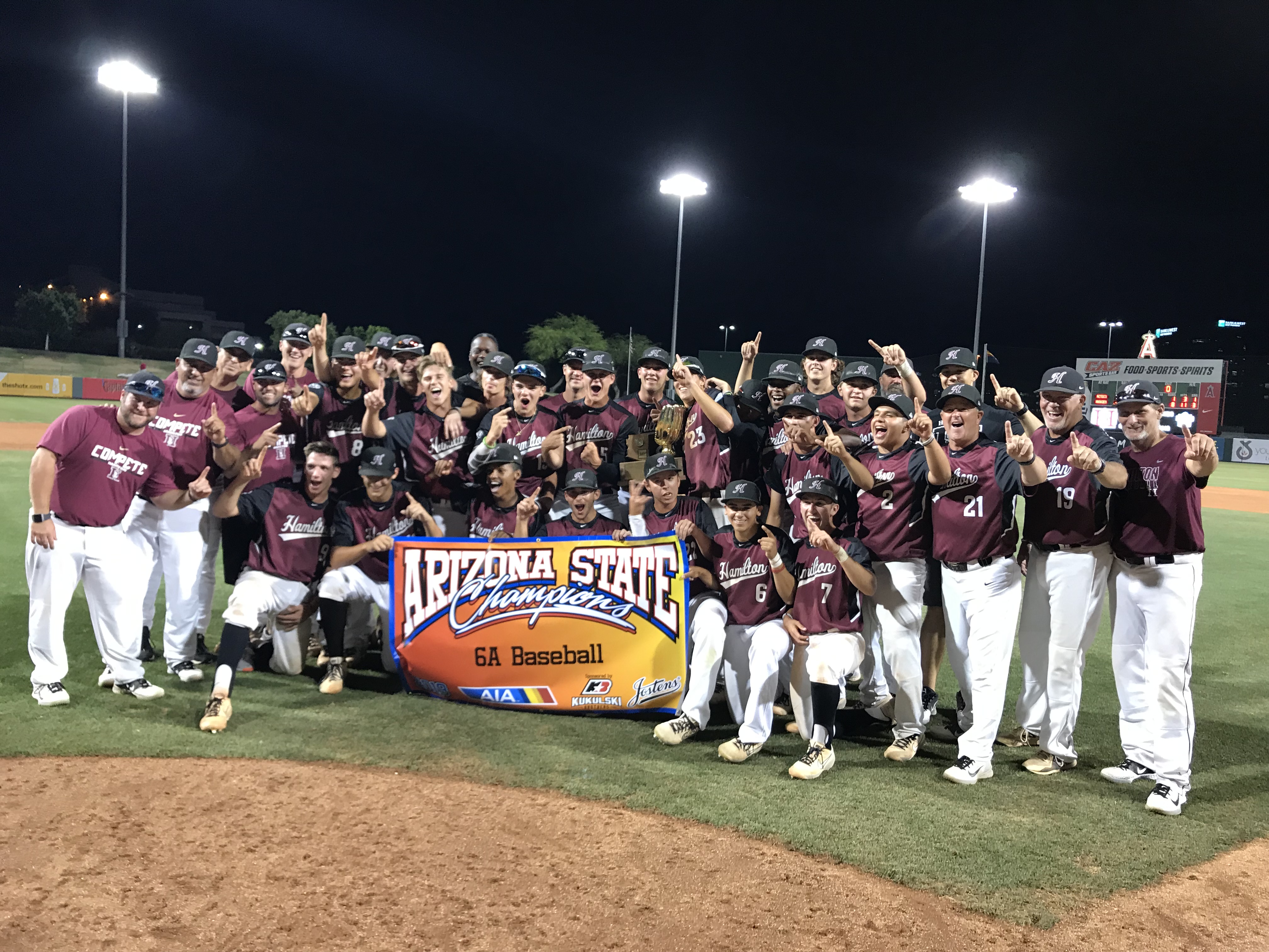 Hamilton High School wins 6A baseball title over Chandler at Tempe