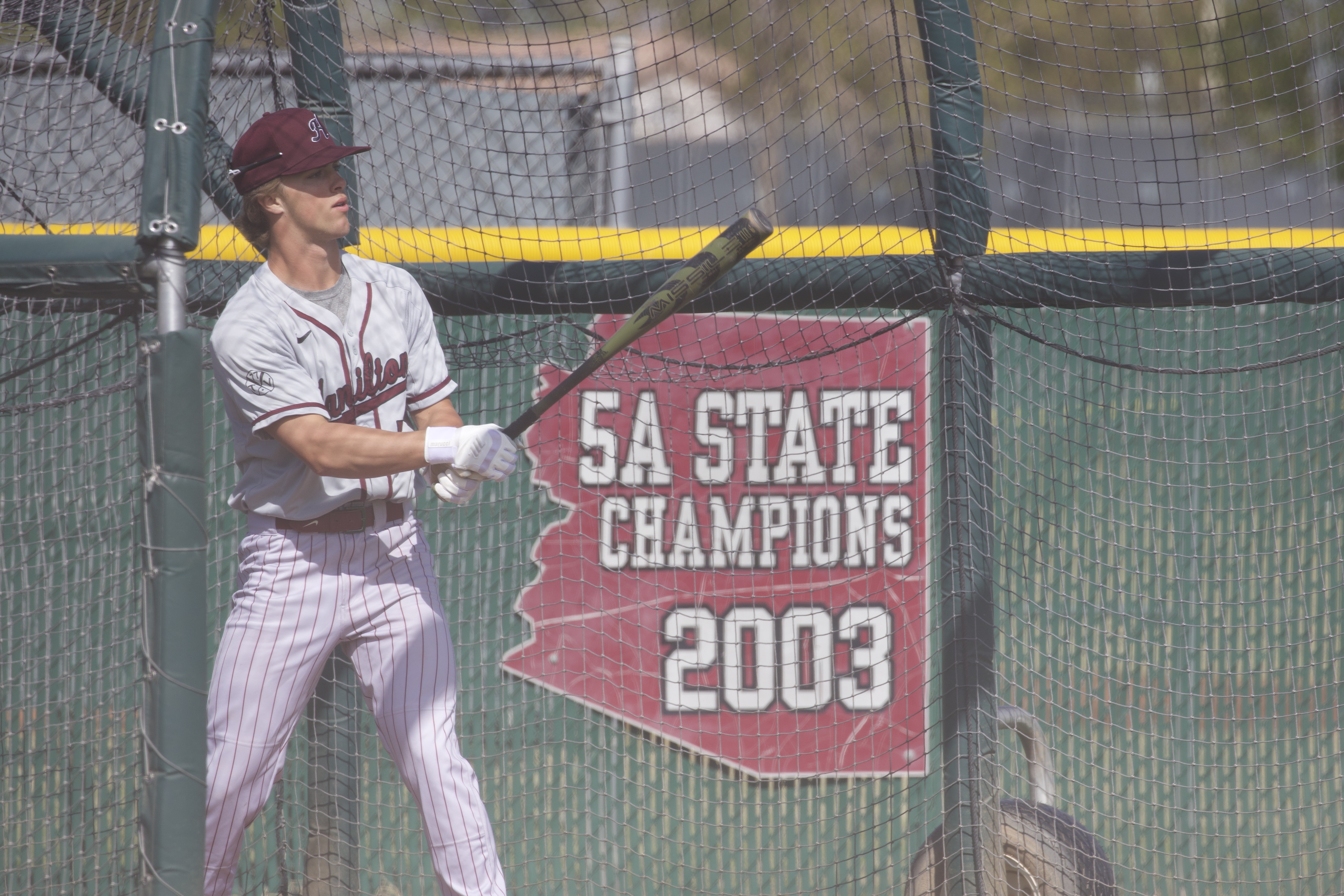 Josh Tiedemann (8) of the Hamilton Huskies during a 6A Premier